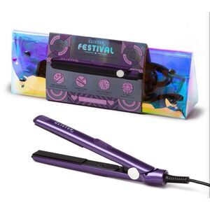 GLISTER -NWT Festival Collection Mini Flat Iron/Holographic Waist Bag for Travel